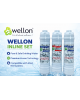 Wellon Inline Filter Set | Sediment + Pre Carbon + Post Carbon | 3 Stage RO Protection System